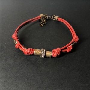 Lia Sofia leather & metal bracelet